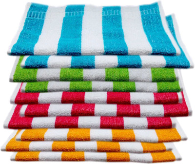Space Fly Cotton 300 GSM Hand Towel Set(Pack of 10)