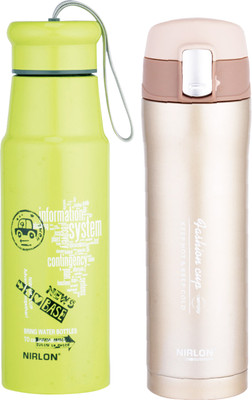 NIRLON Stainless Steel Water Bottles 0.95 L Flask(Pack of 2, Multicolor) available at flipkart for Rs.1145