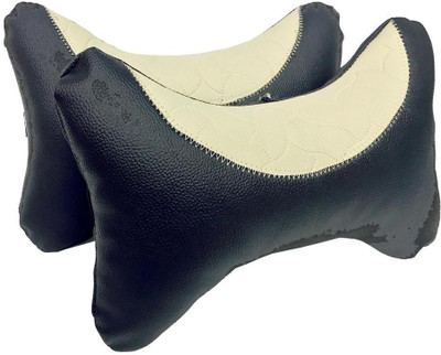 

ManeKo Black, Beige Leatherite Car Pillow Cushion for Universal For Car(Rectangular, Pack of 2)