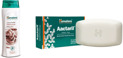 

Himalaya coca butter intensive body lotion, aactaril soap(Set of 2)
