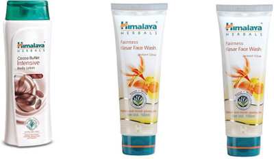 

Himalaya coca butter intensive body lotion, kesar face wash(Set of 3)