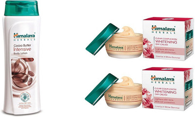 

Himalaya coca butter intensive body lotion, clear complexion whitening day cream(Set of 3)