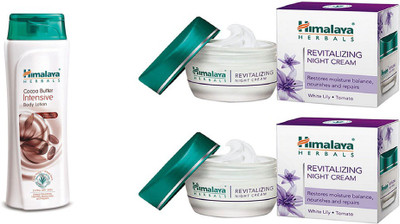 

Himalaya coca butter intensive body lotion, revitalizing night cream(Set of 3)