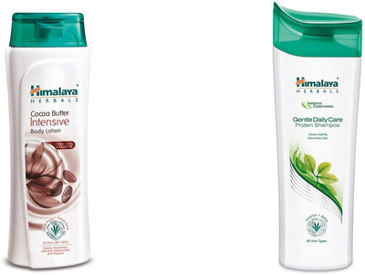 

Himalaya coca butter intensive body lotion, gentle daily care protien shampoo(Set of 2)