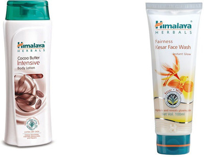 

Himalaya coca butter intensive body lotion, kesar face wash(Set of 2)