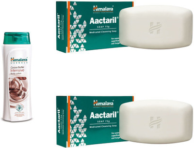 

Himalaya coca butter intensive body lotion, aactaril soap(Set of 3)