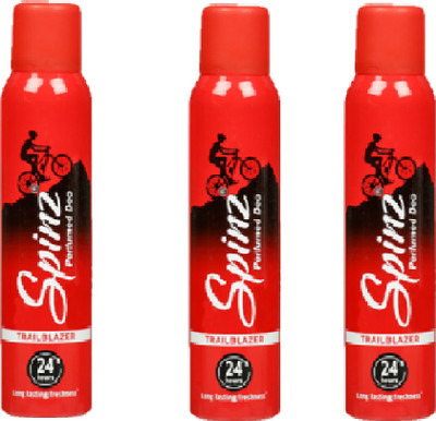 

spinz Trailblazer Deodorant For women 150 ml set of 3 Deodorant Spray - For Women(150 ml, Pack of 3)