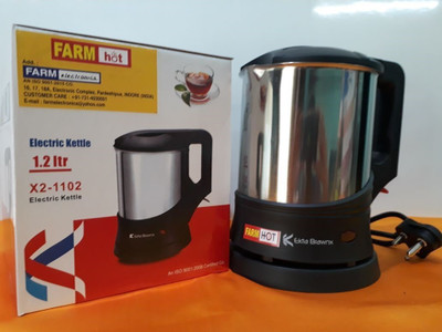 

Farm Electronics FE-1102 Electric Kettle(1.2 L, Silver Black)