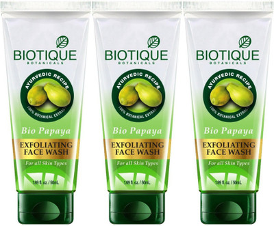 

Biotique Papaya Exfoliating -100ml (Pack of 3) Face Wash(100 ml)