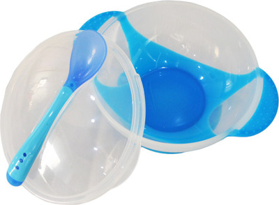

Toys Factory Kids Bowl Feeding Dish With Cover Spoon & Fork-2 - Plastic(Blue, White, Many Colour)