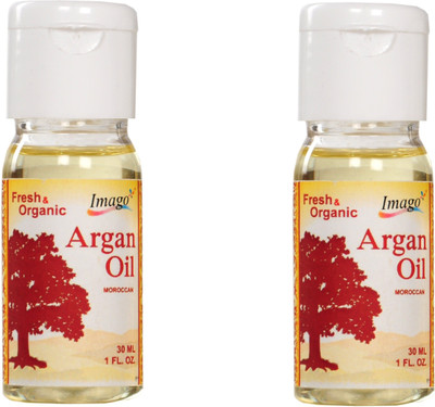 

Imago Argan Oil Pure Moroccan Cold Pressed 60 ml (30ml per bottle) Hair Oil(60 ml)