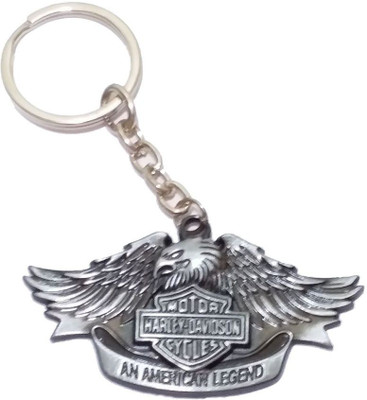 

eShop24x7 Silver Motor Cycles An American Legend Motorcycle Bikes Bike Chrome Plated Logo Key Chain