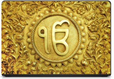 

Anweshas Printed on 3M Vinyl, Premium Quality, HD, UV Printed, Laminated, Bubble Free, Scratchproof, Washable, Easy to Install Laptop Skin/Sticker/Vinyl/Cover for 13.1, 13.3, 14.1, 14.4, 15.1, 15.6 inches (SikhSymbolGoloden) vinyl Laptop Decal 15.6