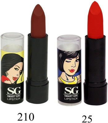 Amura Smart Girl LipStick Set of 2(210,25, 4.5 g)