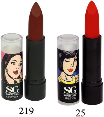 Amura Smart Girl LipStick Set of 2(219,25, 4.5 g)