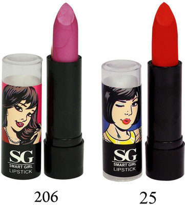 Amura Smart Girl LipStick Set of 2(206,25, 4.5 g)