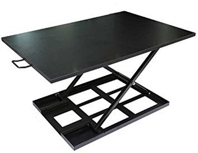 

rife Instant Gas Spring Sit Stand Converter Desk, (for 1 Monitor or Laptop) Convert any Desk to a Sit / Stand up Desk (Black) Desk Mount Monitor Arm