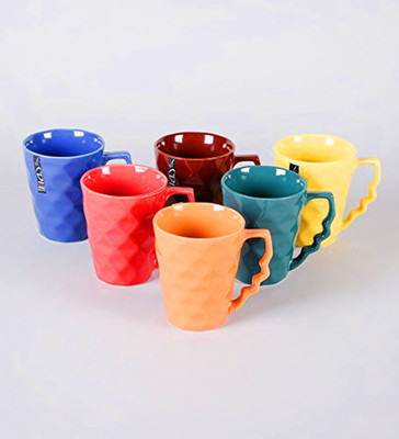 

Shri Krishna Creation SHRIKC15 Ceramic Mug(220 ml, Pack of 6), Multicolor