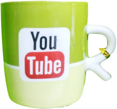 

BLUEWOLF Youtube pattern Ceramic Mug(250 ml), Multicolor