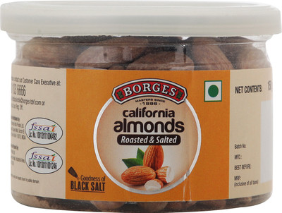 

Borges California Roasted and Salted Almonds(150 g, Plastic Bottle)