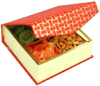 

Ghasitaram Gifts Red Checks Almonds, Pistachios, Kiwi and Papaya(400 g, Box)