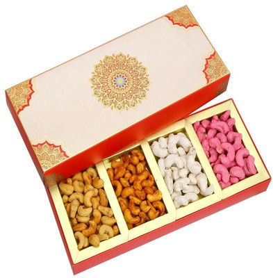 

Ghasitaram Gifts Fusion 4 part Assorted Cashews(200 g, Box)