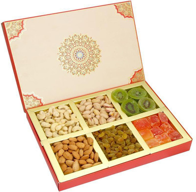 

Ghasitaram Gifts Fusion 6 part Assorted Dryfruit(300 g, Box)