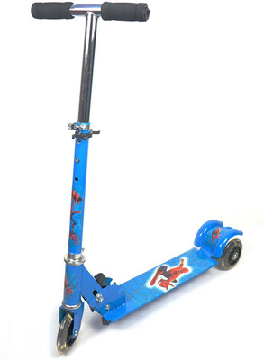

Zurie Toy Collection Three Wheel Metal Folding Skate Scooter for Kids, Blue(Blue)