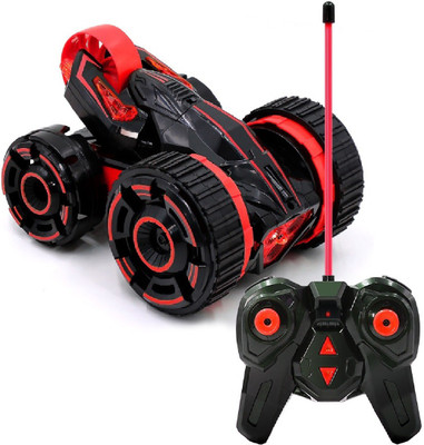 

Toys Bhoomi Spin Roll & Speed Shock Absorbing 5-Wheeled 6 Channel 2-sided RC Stunt Race Car(Red)