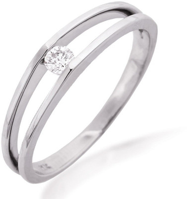 SILVERISH Forever Love Ring Alloy Cubic Zirconia Rhodium Plated Ring Set