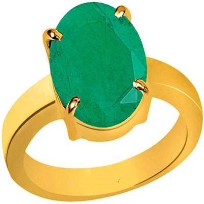 Jaipur Gemstone Natural Emerald Ring 7.25 Ratti With IGL Certified Stone Emerald 10K Rose Gold Plated Ring
