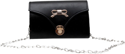 

tapioca Girls Evening/Party Black Leatherette Sling Bag
