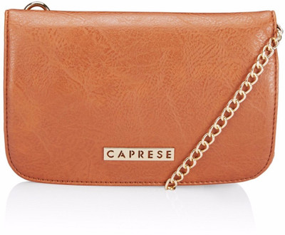 

Caprese Women Evening/Party Brown Leatherette Sling Bag