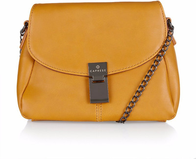 

Caprese Women Casual Yellow Leatherette Sling Bag