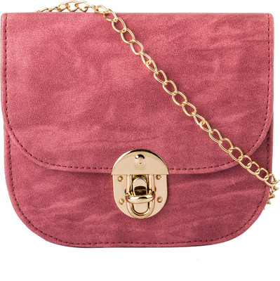 

T&E Fashion Girls Pink Leatherette Sling Bag