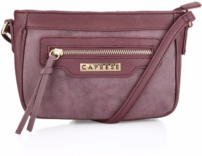 Caprese Women Casual Maroon Leatherette Sling Bag