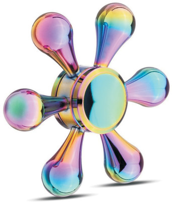 

S.Blaze Rainbow 6 Arm Rounded Fidget Spinner Toy for Kids & Adults(Multicolor)