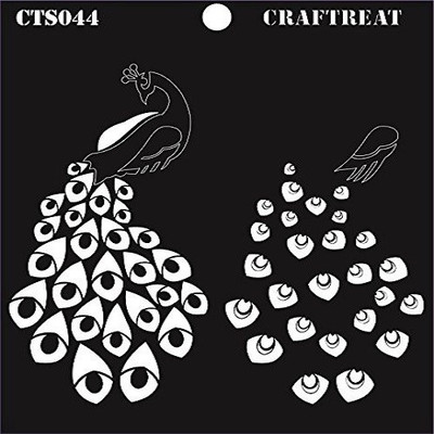 

craftreat CTS044 Peacock Layered Stencil(Pack of 1, 6x6 inch)