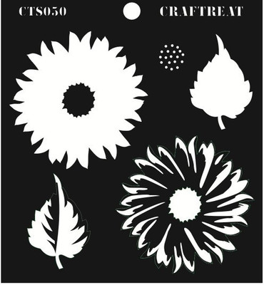 

Craftreat CTS099 Sun Flower Layered Stencil(Pack of 1, 6x6 inch)