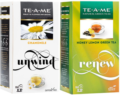 

TE-A-ME Honey Lemon Tea & Chamomile Tea Combo Honey, Lemon, Chamomile Green Tea Bags Box(50 Bags)