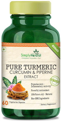 

Simply Nutra CURCUMIN EXTRACT WITH PIPERINE (95% Curcuminoids )(60 No)