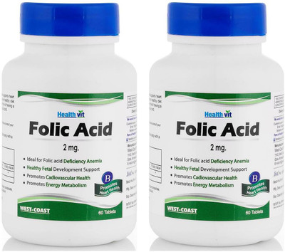 

HealthVit Folic Acid 2 mg (Pack of 2)(60 No)