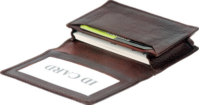 

umda Men Brown Genuine Leather Card Holder(20 Card Slots), Brown;tan