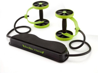 

Lagom Revoflex Xtreme Resistance Extreme Slimming Strecher Workout Rubber Bands Power Strech Roller Wheel Ab Exerciser (Green, Black) Ab Exerciser(Black)