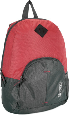 

American Tourister Hoop - Small 21 L Backpack(Red, Grey)