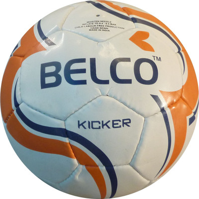 

BELCO Kicker 3(WHITE ORANGE) Football - Size: (Pack of 1, White, Orange