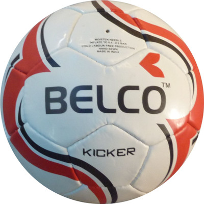 

BELCO Kicker 1(WHITE RED) Football - Size: (Pack of 1, White, Red