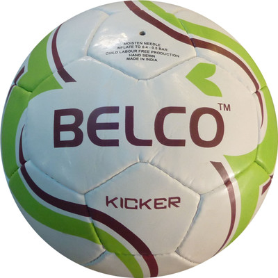 BELCO Kicker 2(WHITE GREEN) Football - Size: (Pack of 1, White, Green