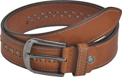 

EL cuero Men Casual, Evening, Formal, Party Brown Genuine Leather Belt, Orange
