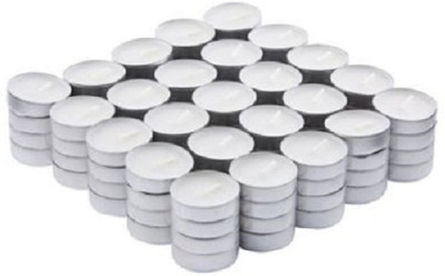 

gabbu long burning Candle(White, Pack of 50)